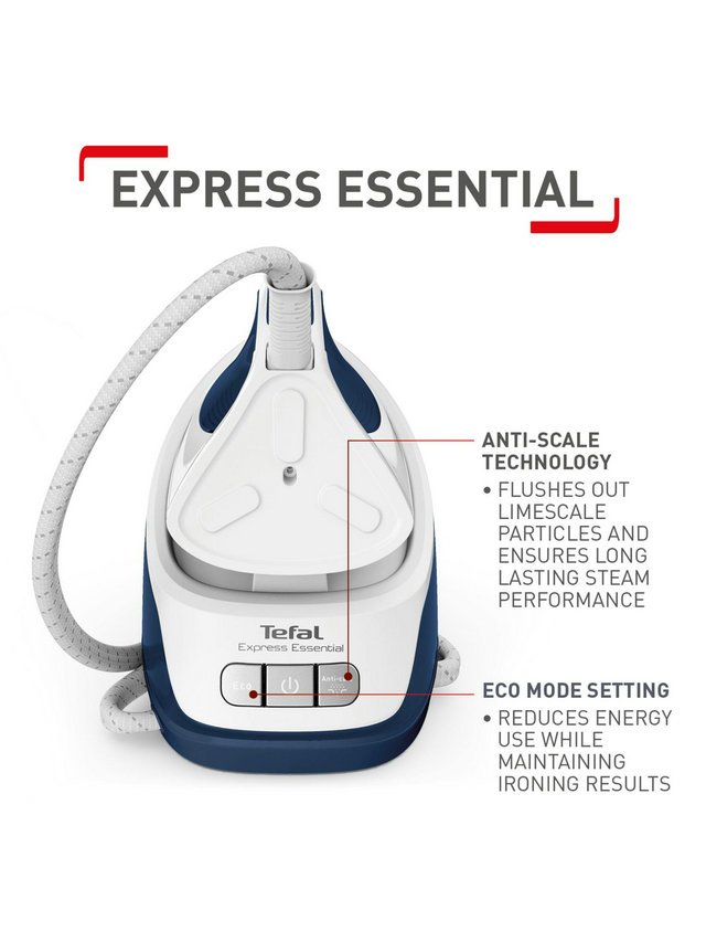 Tefal Express Essential SV6116 Steam Generator Iron - White & Blue