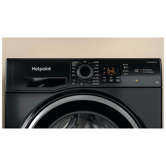 Hotpoint NSWM1045CBSUKN 10kg 1400 Black Washing Machine