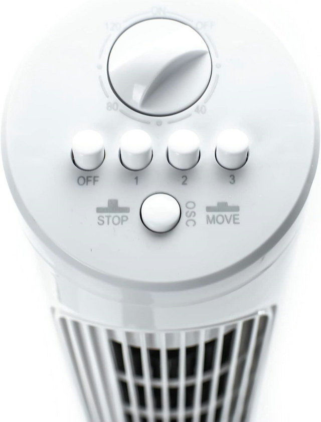 Status Oscillating Tower Fan White 32inch